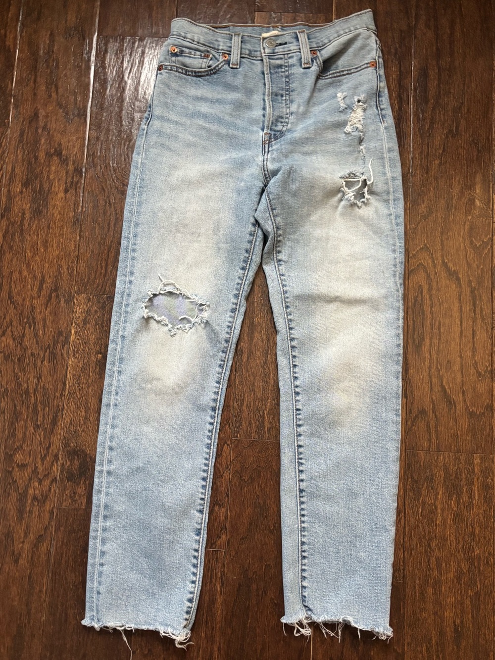 Levi’s Wedgie Straight Distressed Jeans
